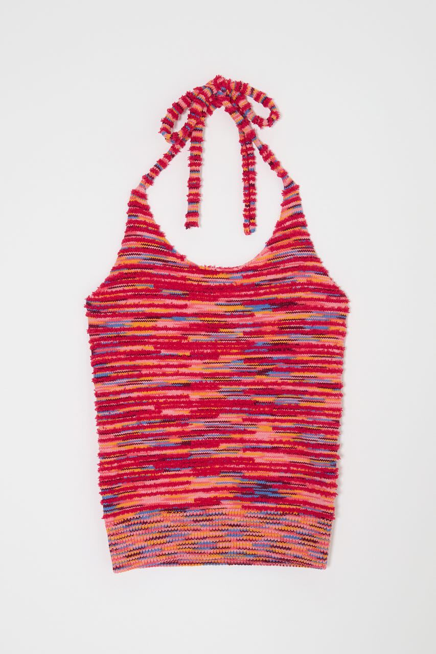 MOUSSY「MIX YARN HALTER KNIT トップス」|キャミソール|