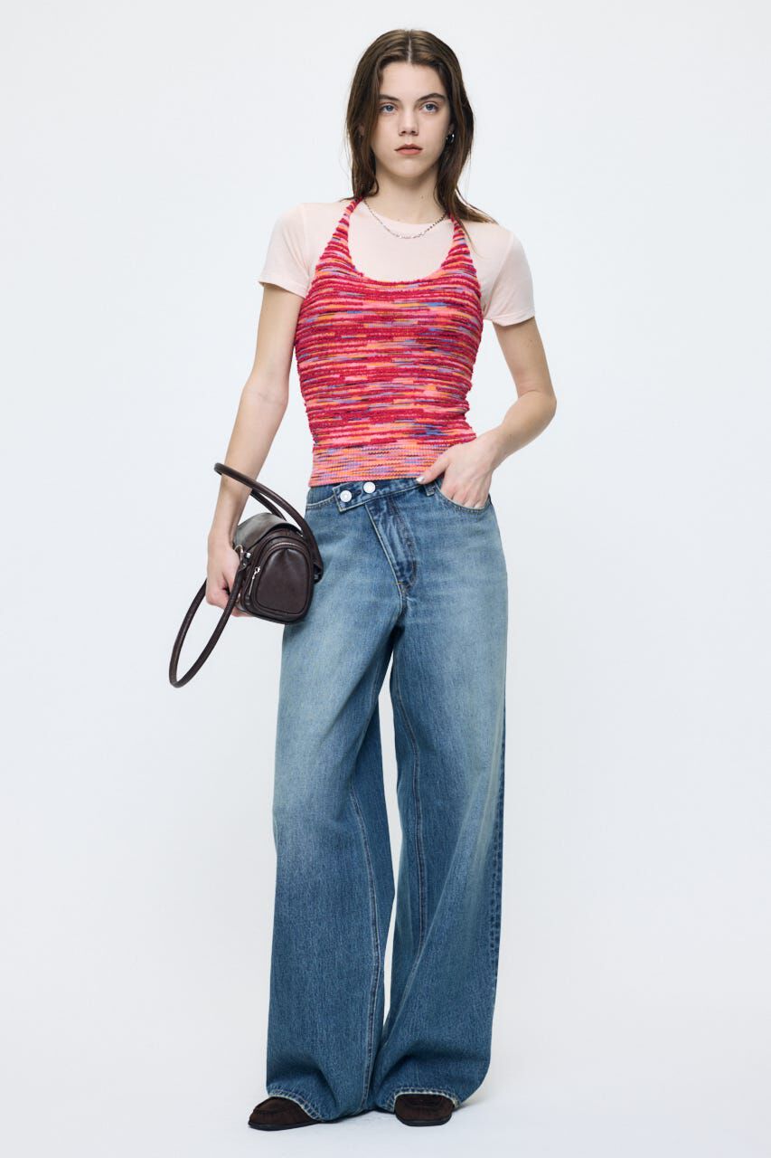 MOUSSY「MIX YARN HALTER KNIT トップス」|キャミソール|
