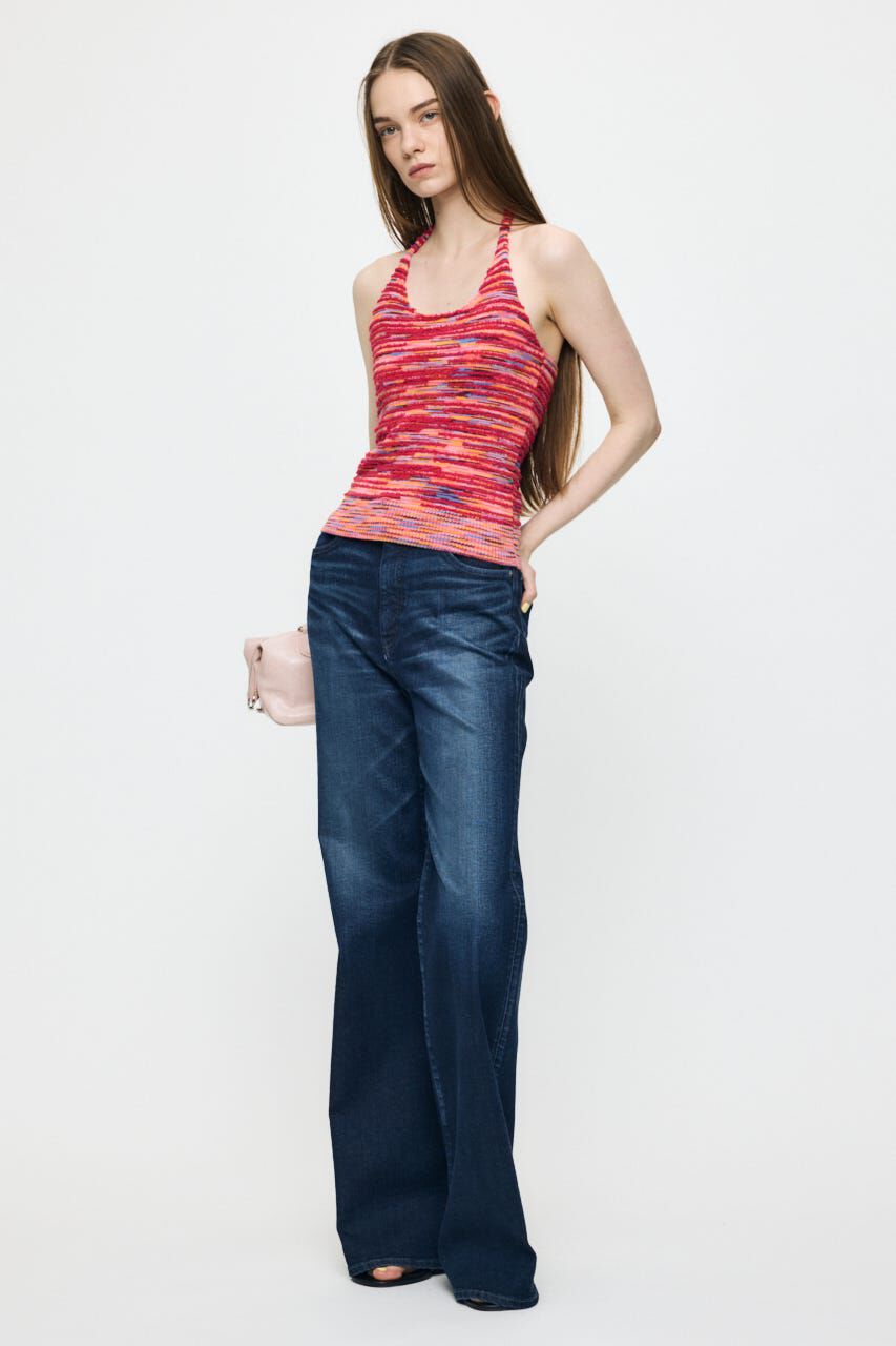 MOUSSY「MIX YARN HALTER KNIT トップス」|キャミソール|