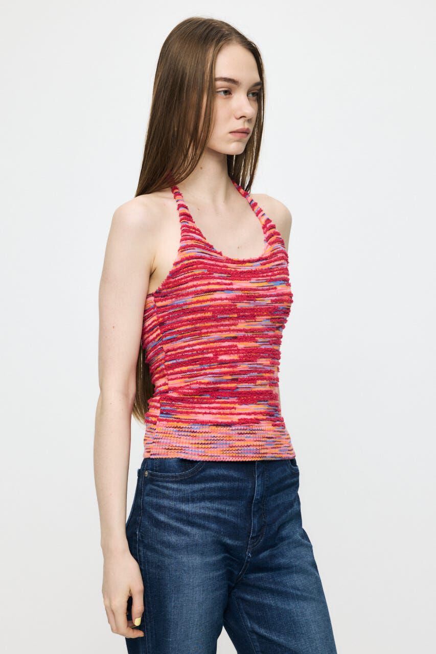 MOUSSY「MIX YARN HALTER KNIT トップス」|キャミソール|