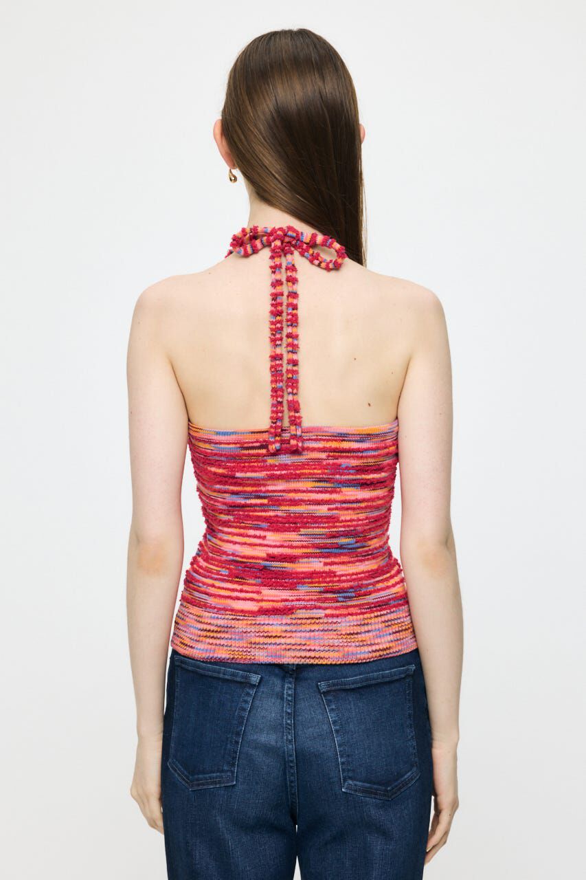 MOUSSY「MIX YARN HALTER KNIT トップス」|キャミソール|