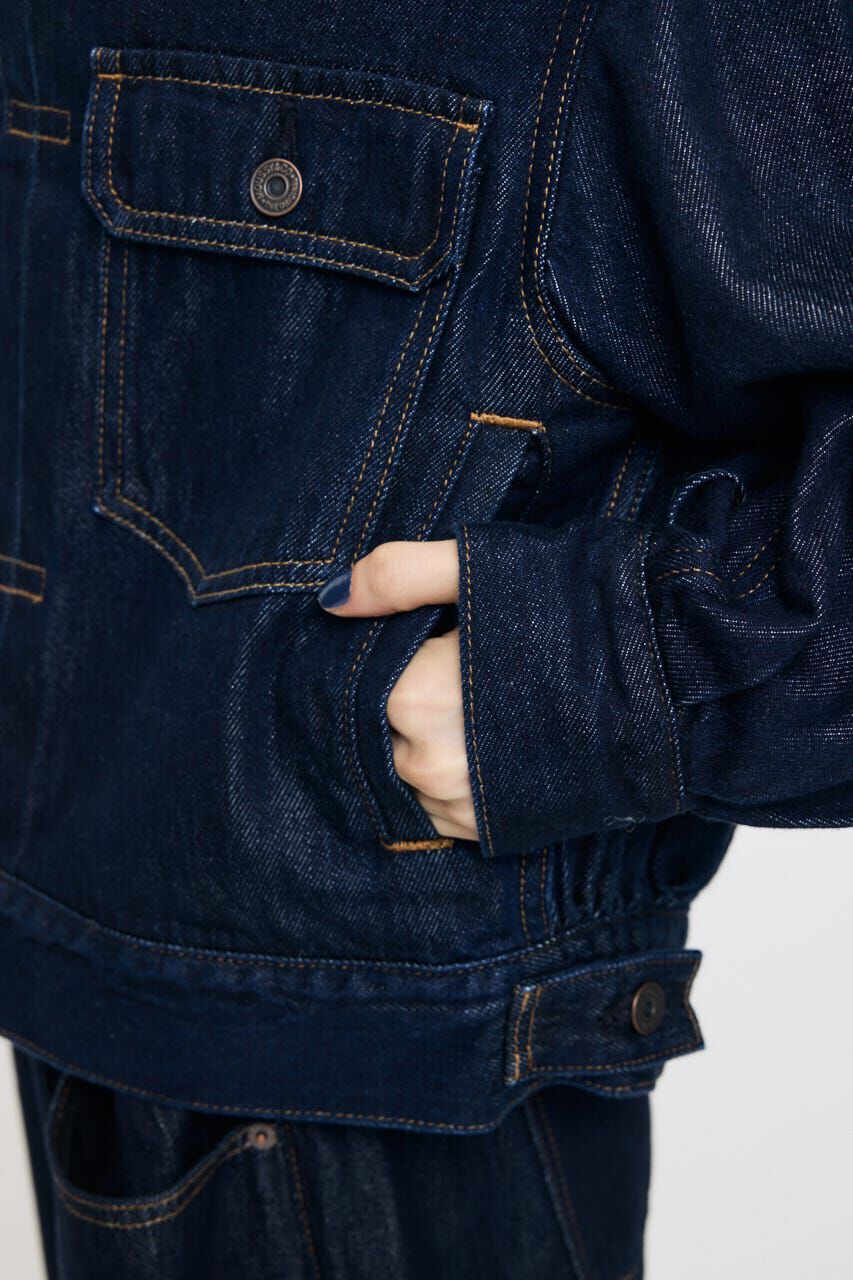 MOUSSY「GATHER HEM DENIM ジャケット」|デニムジャケット|