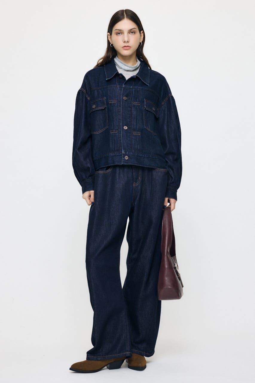 MOUSSY「GATHER HEM DENIM ジャケット」|デニムジャケット|