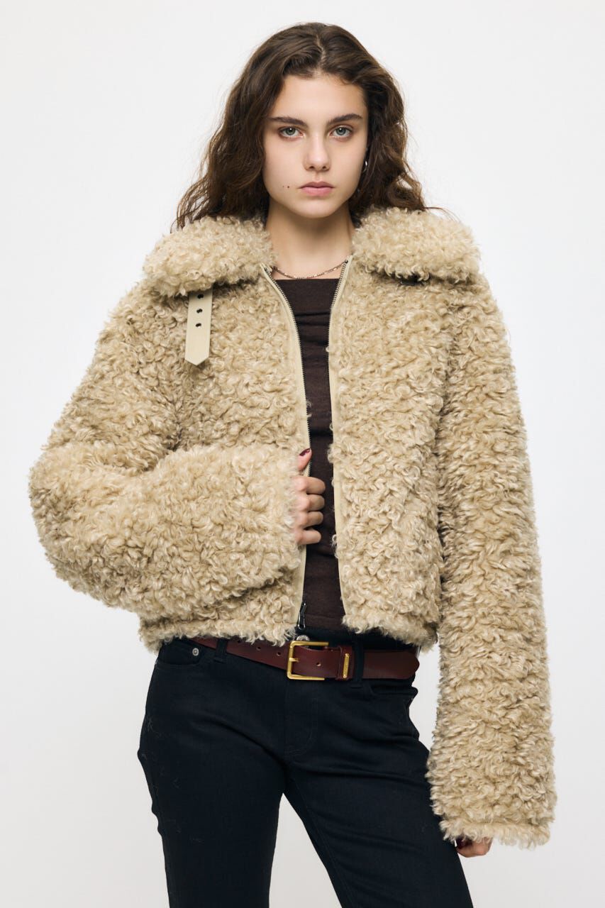 MOUSSY「REVERSIBLE CURLY FUR ジャケット」|ブルゾン・スタジャン|