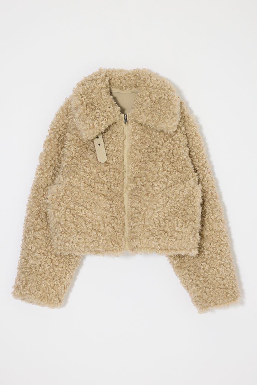 MOUSSY「REVERSIBLE CURLY FUR ジャケット」|ブルゾン・スタジャン|