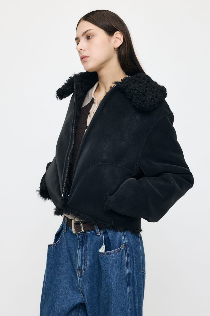 MOUSSY「REVERSIBLE CURLY FUR ジャケット」|ブルゾン・スタジャン|