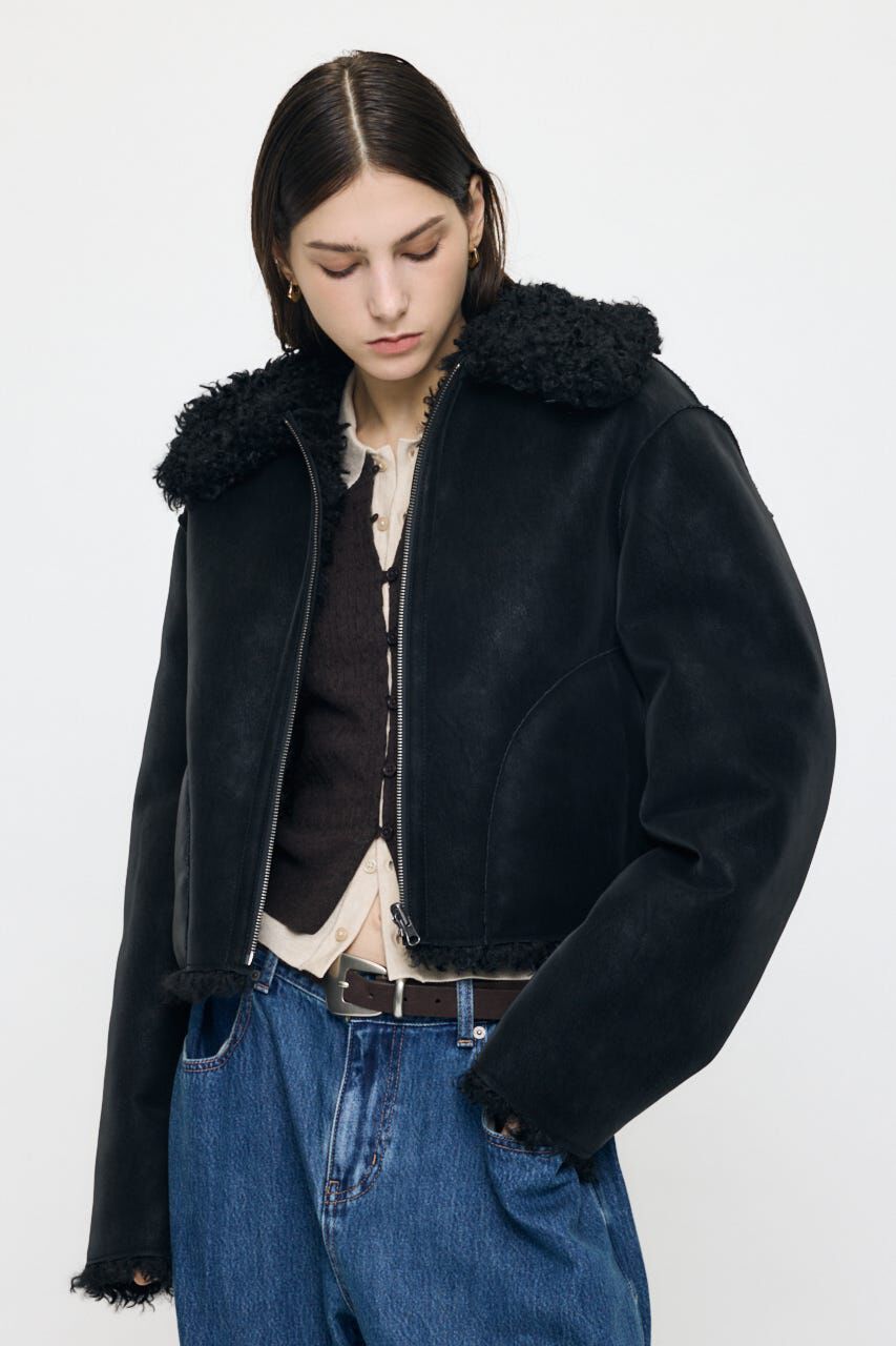 MOUSSY「REVERSIBLE CURLY FUR ジャケット」|ブルゾン・スタジャン|