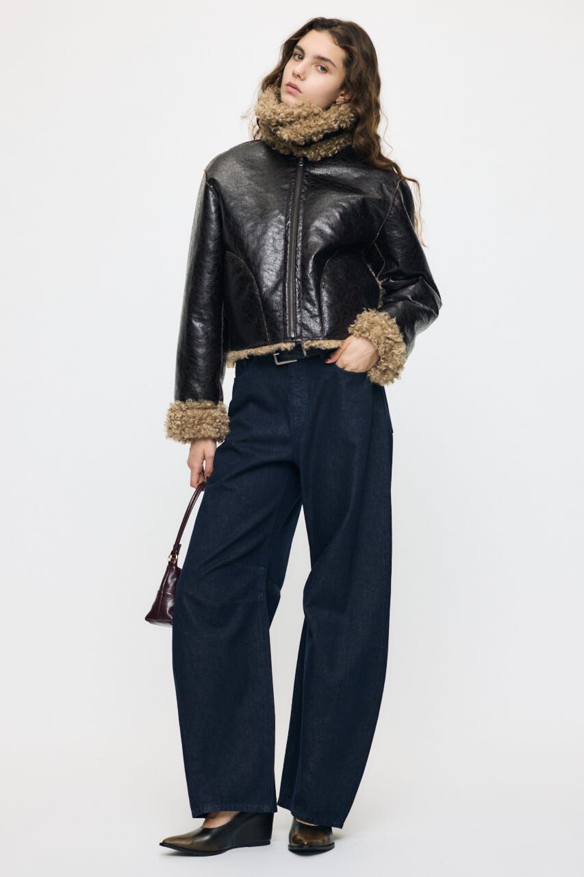 MOUSSY「REVERSIBLE CURLY FUR ジャケット」|ブルゾン・スタジャン|
