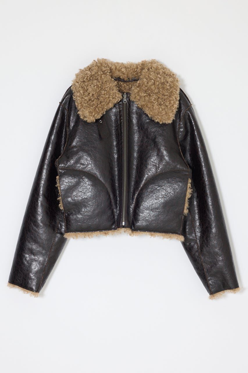 MOUSSY「REVERSIBLE CURLY FUR ジャケット」|ブルゾン・スタジャン|