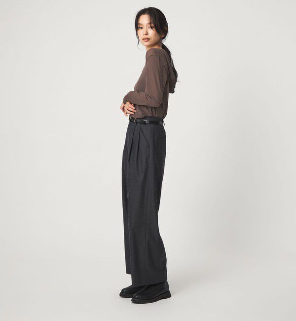 UNITED ARROWS green label relaxing「チュール シアー フード プルオーバー カットソー」|Tシャツ・カットソー|