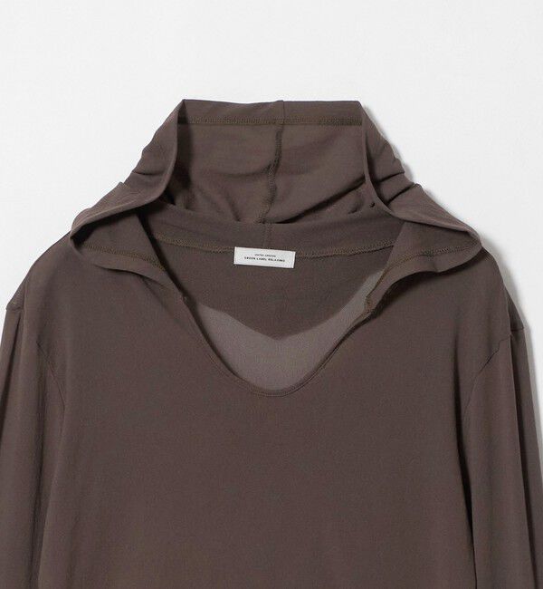 UNITED ARROWS green label relaxing「チュール シアー フード プルオーバー カットソー」|Tシャツ・カットソー|