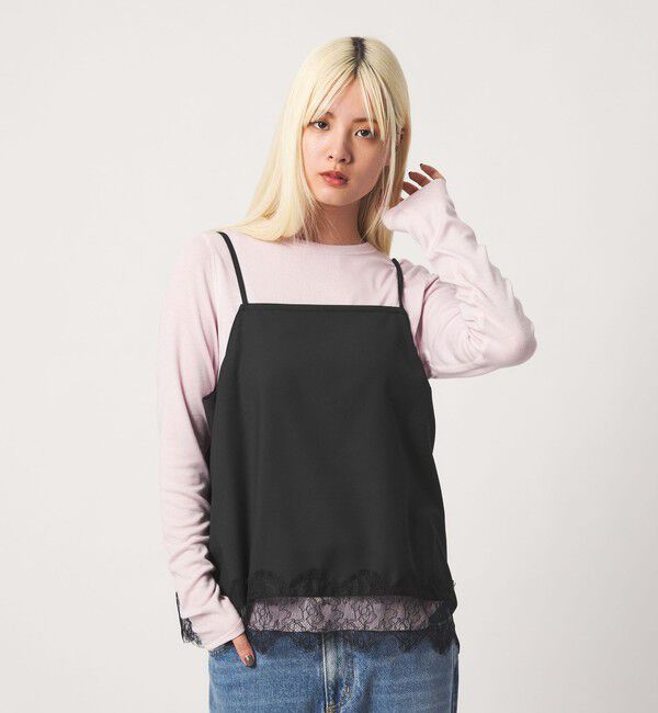 BEAUTY&YOUTH UNITED ARROWS「【WEB限定】レースキャミソール ウォッシャブル」|キャミソール|BLACK
