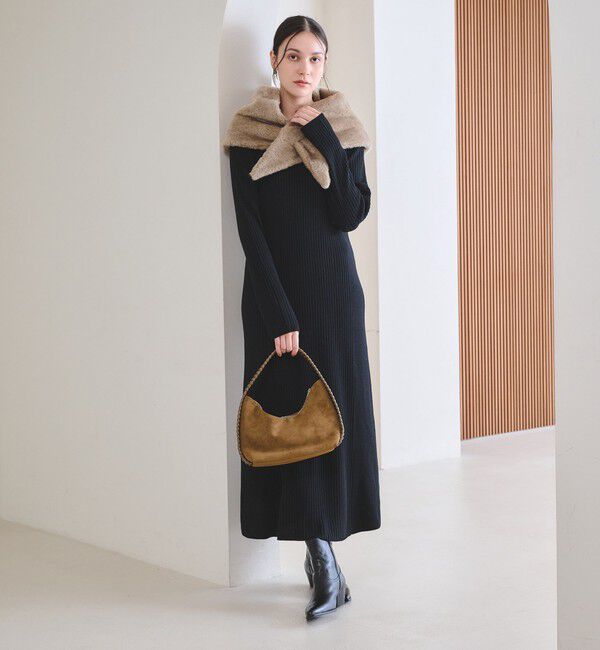 BEAUTY&YOUTH UNITED ARROWS「【WEB限定 Wardrobe DAILY MINIMAL】リブニット フレアワンピース」|ワンピース|