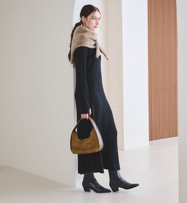 BEAUTY&YOUTH UNITED ARROWS「【WEB限定 Wardrobe DAILY MINIMAL】リブニット フレアワンピース」|ワンピース|