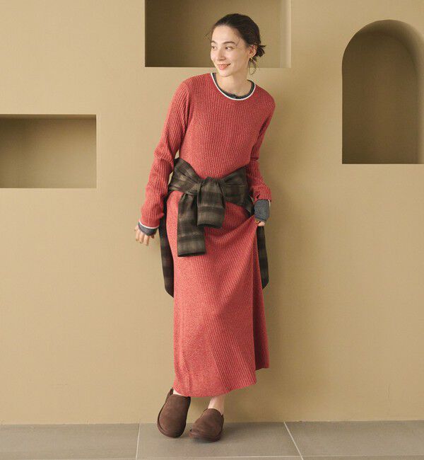 BEAUTY&YOUTH UNITED ARROWS「【WEB限定 Wardrobe DAILY MINIMAL】リブニット フレアワンピース」|ワンピース|
