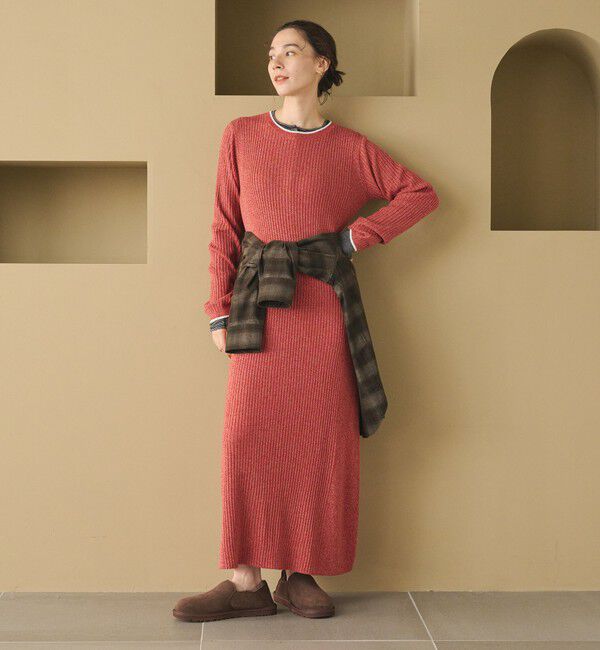 BEAUTY&YOUTH UNITED ARROWS「【WEB限定 Wardrobe DAILY MINIMAL】リブニット フレアワンピース」|ワンピース|