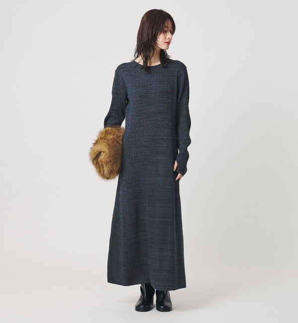 BEAUTY&YOUTH UNITED ARROWS「【WEB限定 Wardrobe DAILY MINIMAL】リブニット フレアワンピース」|ワンピース|