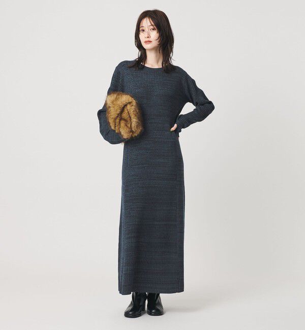 BEAUTY&YOUTH UNITED ARROWS「【WEB限定 Wardrobe DAILY MINIMAL】リブニット フレアワンピース」|ワンピース|