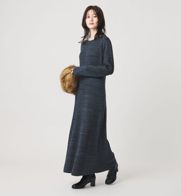 BEAUTY&YOUTH UNITED ARROWS「【WEB限定 Wardrobe DAILY MINIMAL】リブニット フレアワンピース」|ワンピース|