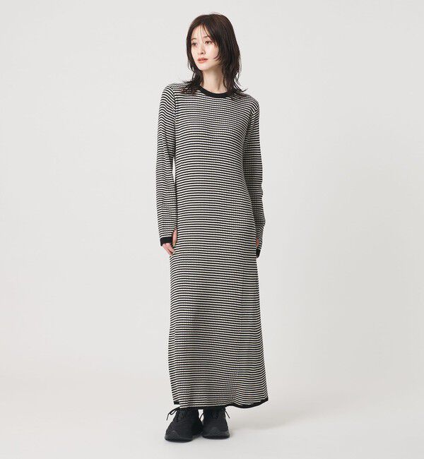 BEAUTY&YOUTH UNITED ARROWS「【WEB限定 Wardrobe DAILY MINIMAL】リブニット フレアワンピース」|ワンピース|