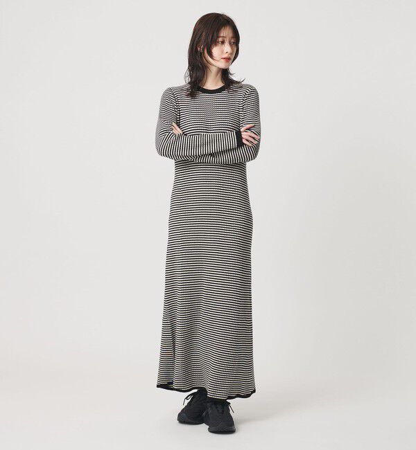 BEAUTY&YOUTH UNITED ARROWS「【WEB限定 Wardrobe DAILY MINIMAL】リブニット フレアワンピース」|ワンピース|