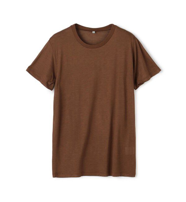 TOMORROWLAND BUYING WEAR「BASE RANGE バンブー クルーネックプルオーバー」|Tシャツ・カットソー|45 キャメル