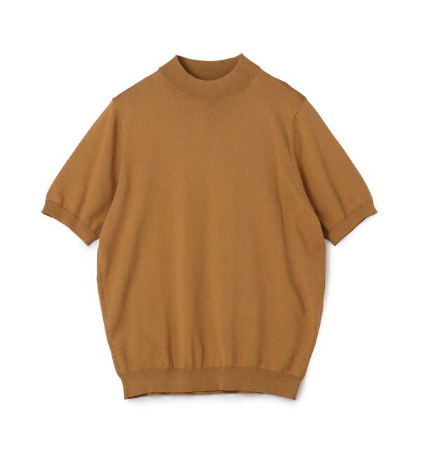 TOMORROWLAND MENS「TOMORROWLAND tricot シルクコットン モックネックプルオーバーニット SESIA」|ニット・セーター|45 キャメル