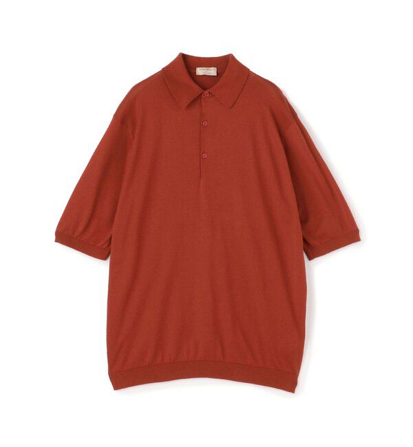 TOMORROWLAND MENS「【別注】JOHN SMEDLEY コットン ポロカラーニット」|ニット・セーター|37 ダークレッド
