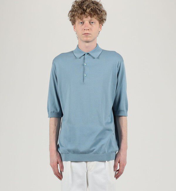 TOMORROWLAND MENS「【別注】JOHN SMEDLEY コットン ポロカラーニット」|ニット・セーター|