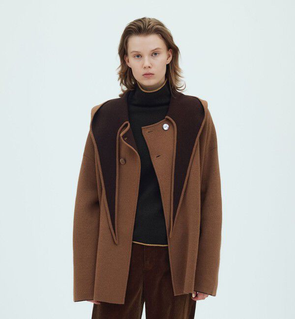 GALERIE VIE「ダブルフェイスニット リバーシブルショートコート」|その他|