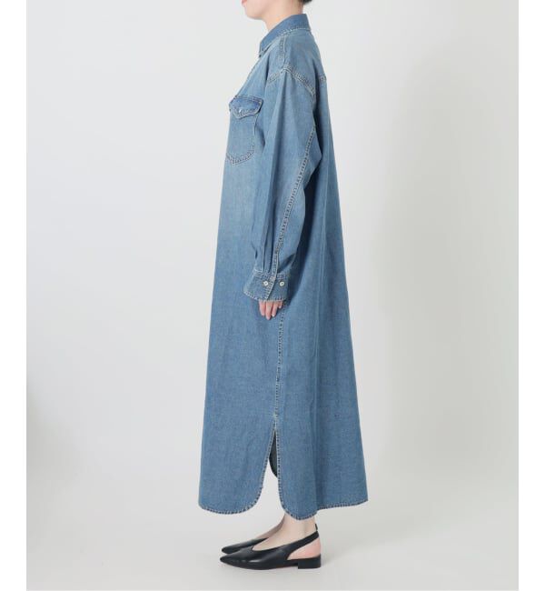 SLOBE IENA「《シリーズあり》LEDENIM BDU デニムシャツワンピース」|ワンピース|