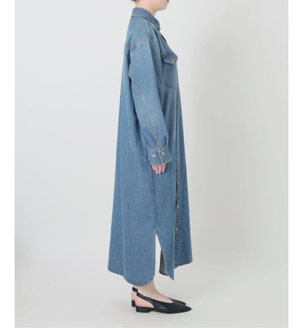 SLOBE IENA「《シリーズあり》LEDENIM BDU デニムシャツワンピース」|ワンピース|