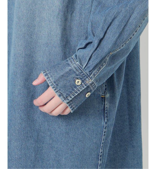 SLOBE IENA「《シリーズあり》LEDENIM BDU デニムシャツワンピース」|ワンピース|