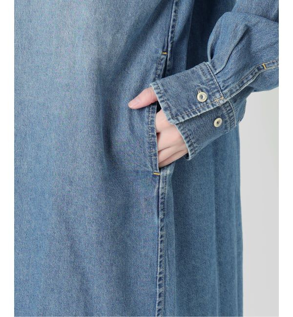 SLOBE IENA「《シリーズあり》LEDENIM BDU デニムシャツワンピース」|ワンピース|