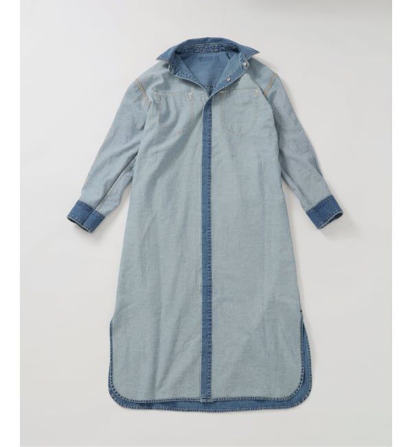 SLOBE IENA「《シリーズあり》LEDENIM BDU デニムシャツワンピース」|ワンピース|