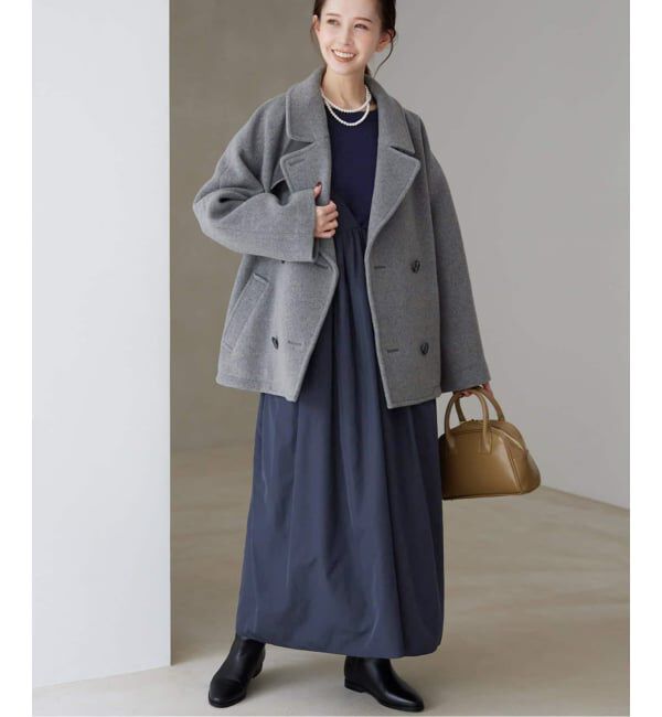 SLOBE IENA「《WEB限定/追加》タフタギャザーキャミワンピース」|ワンピース|
