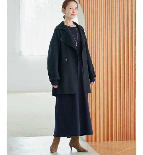 SLOBE IENA「《シリーズあり/予約》ウォッシャブルスムースニットワンピース」|ワンピース|