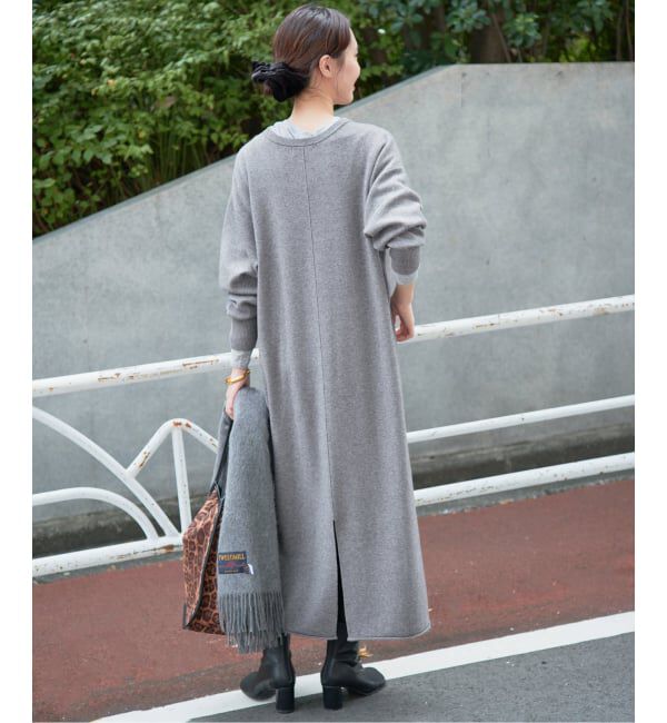 SLOBE IENA「《シリーズあり/予約》ウォッシャブルスムースニットワンピース」|ワンピース|