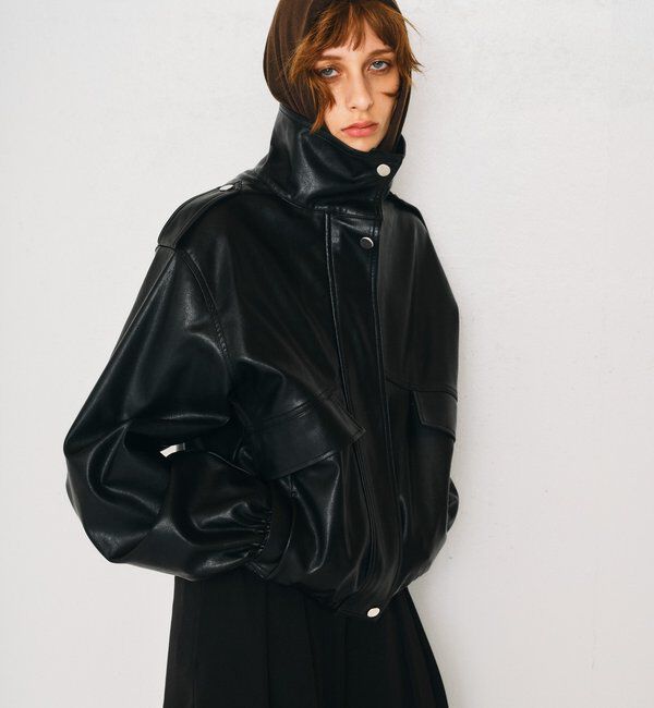  「【2026AW Debut】【UNFORM】フェイクレザーブルゾン」|ベスト・ジレ|