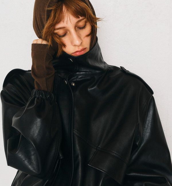  「【2026AW Debut】【UNFORM】フェイクレザーブルゾン」|ベスト・ジレ|