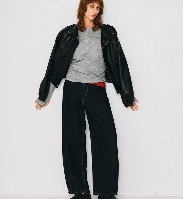  「【2026AW Debut】【UNFORM】フェイクレザーブルゾン」|ベスト・ジレ|