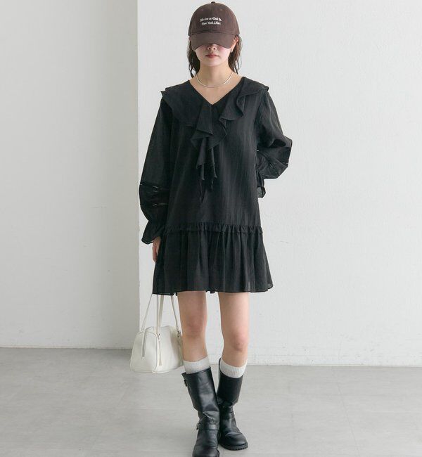  「ラッフルティアードミニワンピース」|ワンピース|