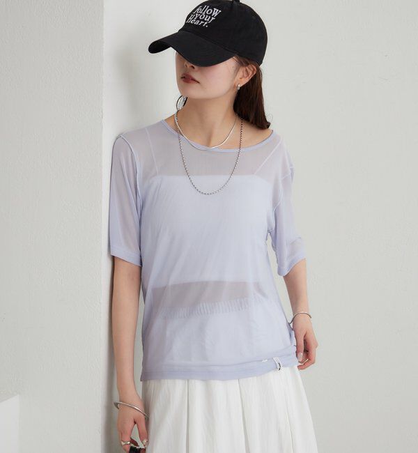  「チュールシアーTシャツ」|Tシャツ・カットソー|