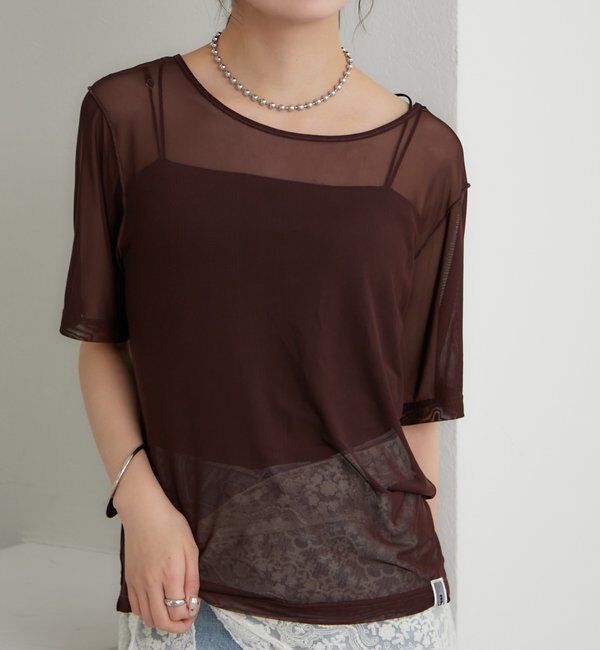  「チュールシアーTシャツ」|Tシャツ・カットソー|
