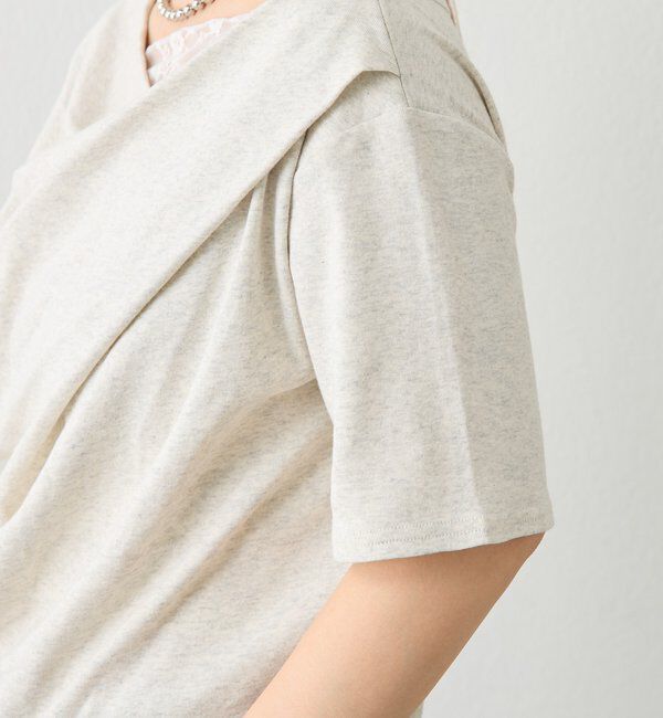  「レースドッキングオフショル半袖Tシャツ」|Tシャツ・カットソー|