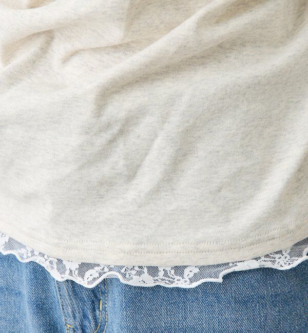  「レースドッキングオフショル半袖Tシャツ」|Tシャツ・カットソー|