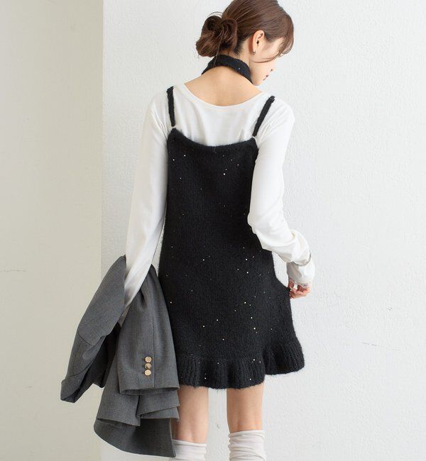  「ラメニットミニワンピース」|ワンピース|