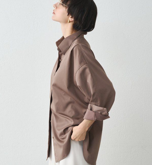  「《WEB限定リバイバルアイテム/累計販売１万枚達成》サテンBIGシャツ」|シャツ・ブラウス|