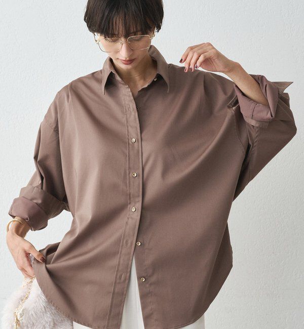  「《WEB限定リバイバルアイテム/累計販売１万枚達成》サテンBIGシャツ」|シャツ・ブラウス|