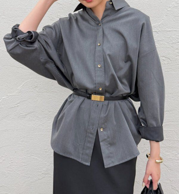  「《WEB限定リバイバルアイテム/累計販売１万枚達成》サテンBIGシャツ」|シャツ・ブラウス|
